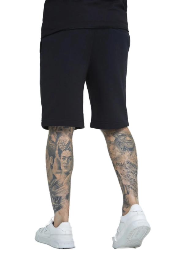 Sik Silk -  Pánske Čierne Kraťase Essential Fleece Short - Veľkosť: M