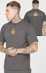 Sik Silk Pánske Šedé Black Foil T-Shirt