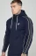 Sik Silk Pánska Modrá Teplákova Súprava Navy Taped Zip Thru Hoodie & Jogger Set
