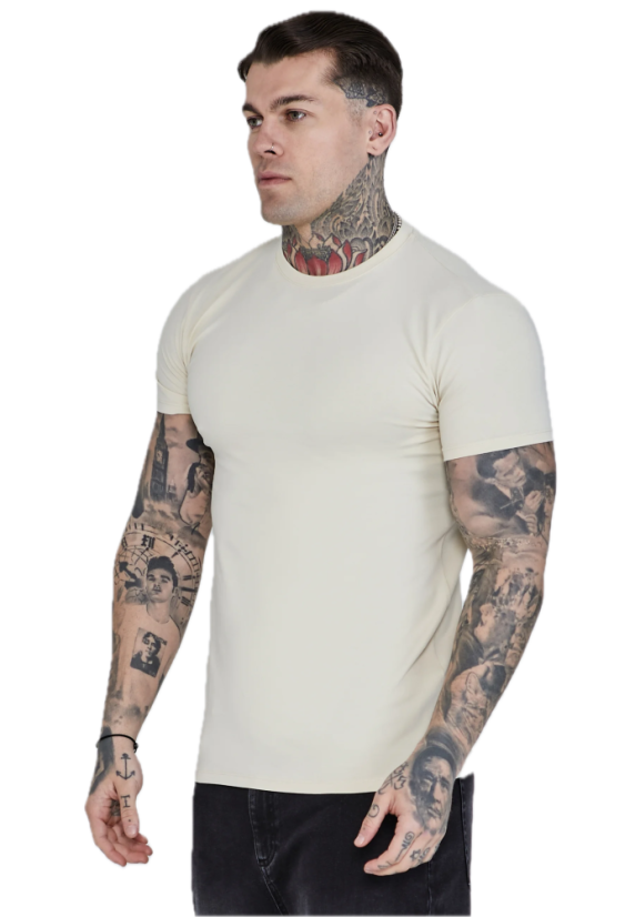 Sik Silk -  Pánske Tričká Pack Of 2 T-shirts Beige/Khaki - Veľkosť: M