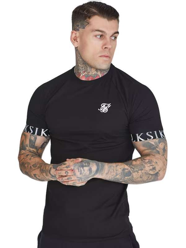 Sik Silk - Pánske Čierne Tričko Tech - Veľkosť: M