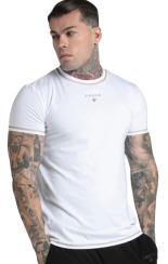 Sik Silk - Pánske Biele Tričko Muscle Fit