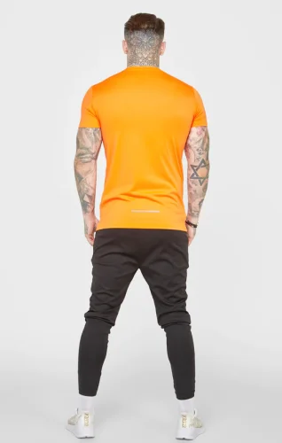 Sik Silk Pánske Oranžové Tričko Orange Sports T-Shirt - Veľkosť: L