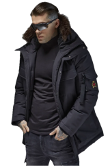 Sik Silk - Pánska Bunda Parka Black