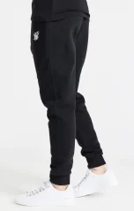Sik Silk Pánske Čierne Tepláky Essential Cuffed