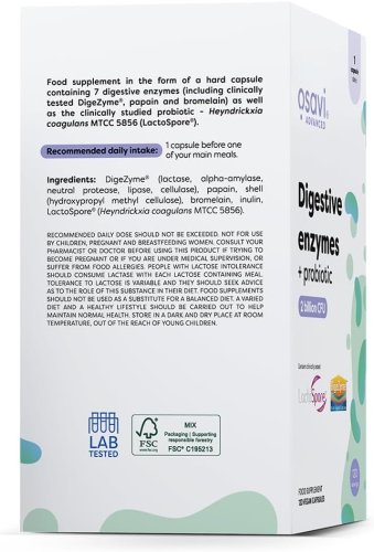 Osavi – Tráviace enzýmy + probiotiká 60cps