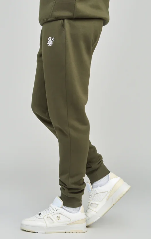 Sik Silk Pánske Khaki Tepláky Essential Cuffed - Veľkosť: M