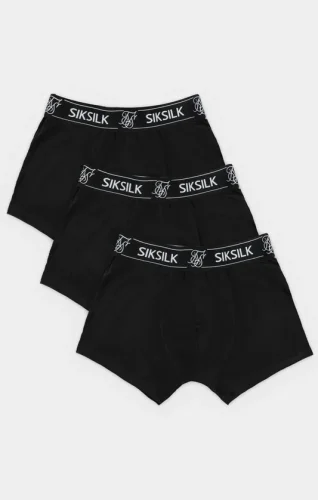 Sik Silk Čierne Boxerky 3 Pack