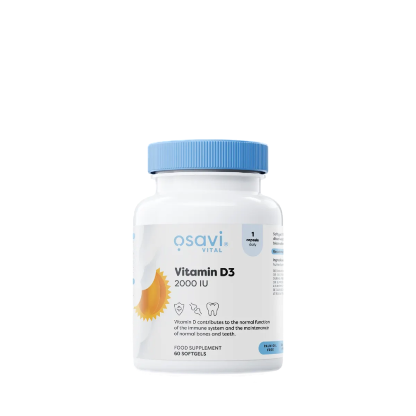 Osavi - Vitamin D3 60 softgels - 2000 iu - Balenie: 60softgels