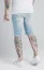 Sik Silk Pánske Svetlo Modré Kraťasy Distressed