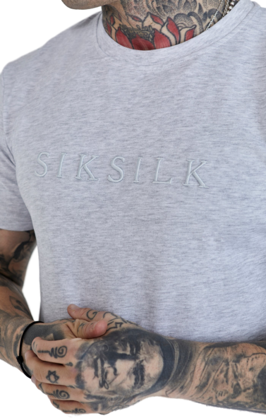 Sik Silk -  LOGO T-SHIRT GREY - Veľkosť: XL
