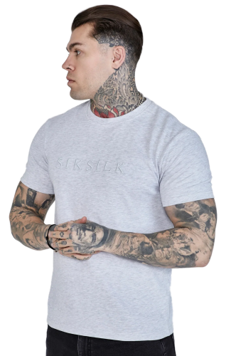 Sik Silk -  LOGO T-SHIRT GREY - Veľkosť: L