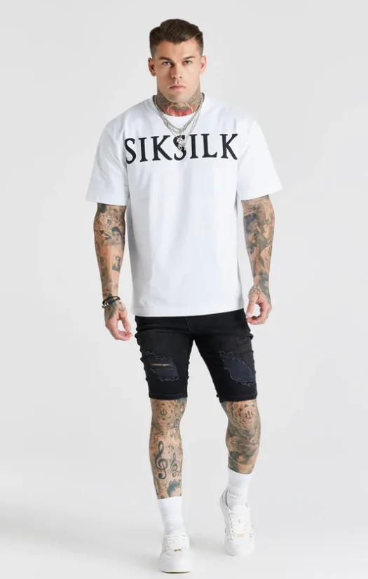 Sik Silk Pánske Čierne Kraťasy Distressed - Veľkosť: M