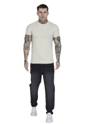 Sik Silk -  Pánske Tričká Pack Of 2 T-shirts Beige/Khaki