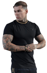 Sik Silk - MUSCLE FIT T-shirt  Black