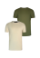 Sik Silk -  Pánske Tričká Pack Of 2 T-shirts Beige/Khaki - Veľkosť: M