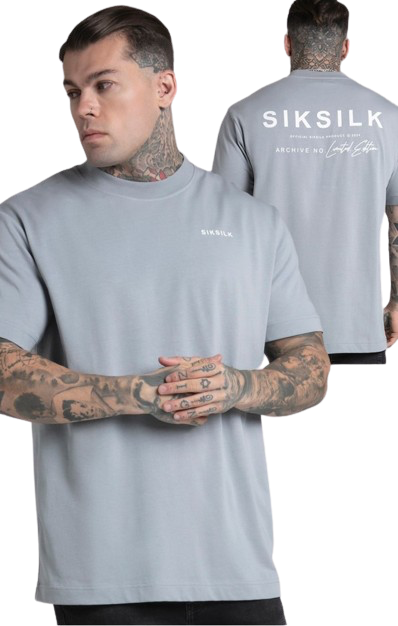 Sik Silk Pánske Šedé Tričko Limited Edition - Veľkosť: L