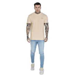 Sik Silk - Pánske Oversize T-Shirt Ecru